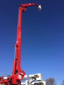 Track-mounted aerial lift