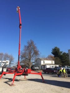 New track-mounted aerial lift